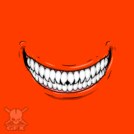 Monster Smile Grin teeth Halloween t-shirt