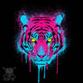 Spray Paint Graffiti Tiger CMYK colours