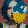 Ukrainian Woman in a Mirror of Healing and Sky
