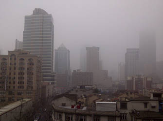 On a foggy morning in Shanghai