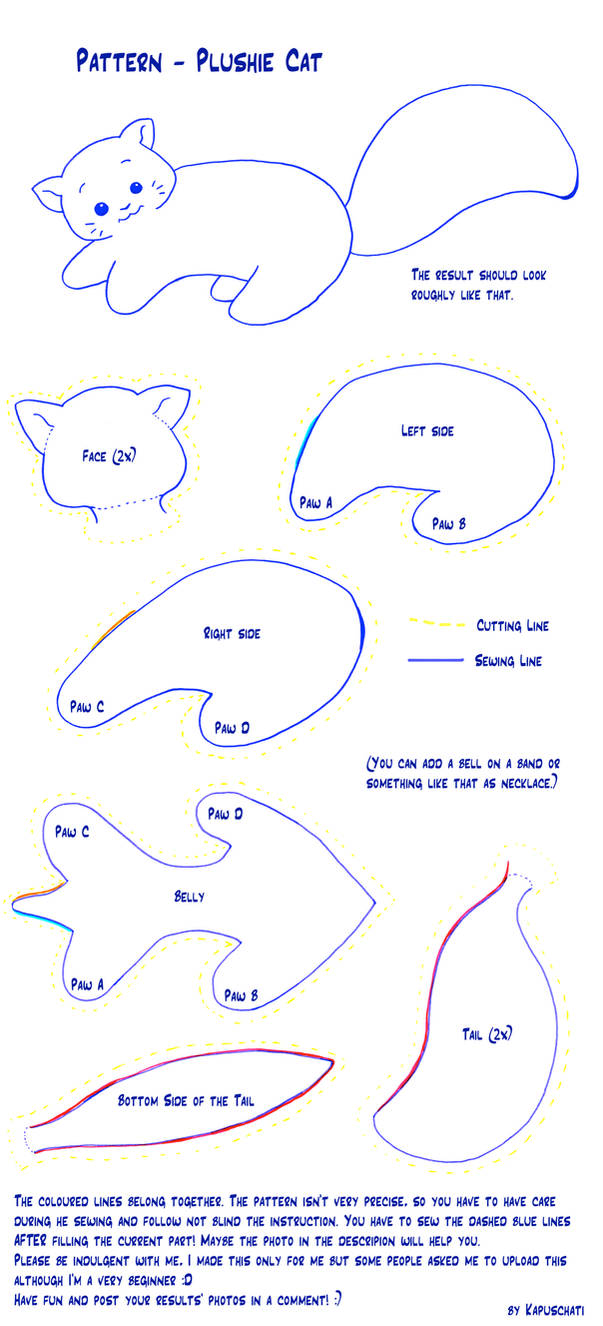 Pattern for Plushie Cat by Kapuschati on DeviantArt pattern-for-plushie-cat-by-kapuschati-on-deviantart
