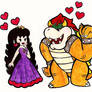 Paper Bowser and Jasmine