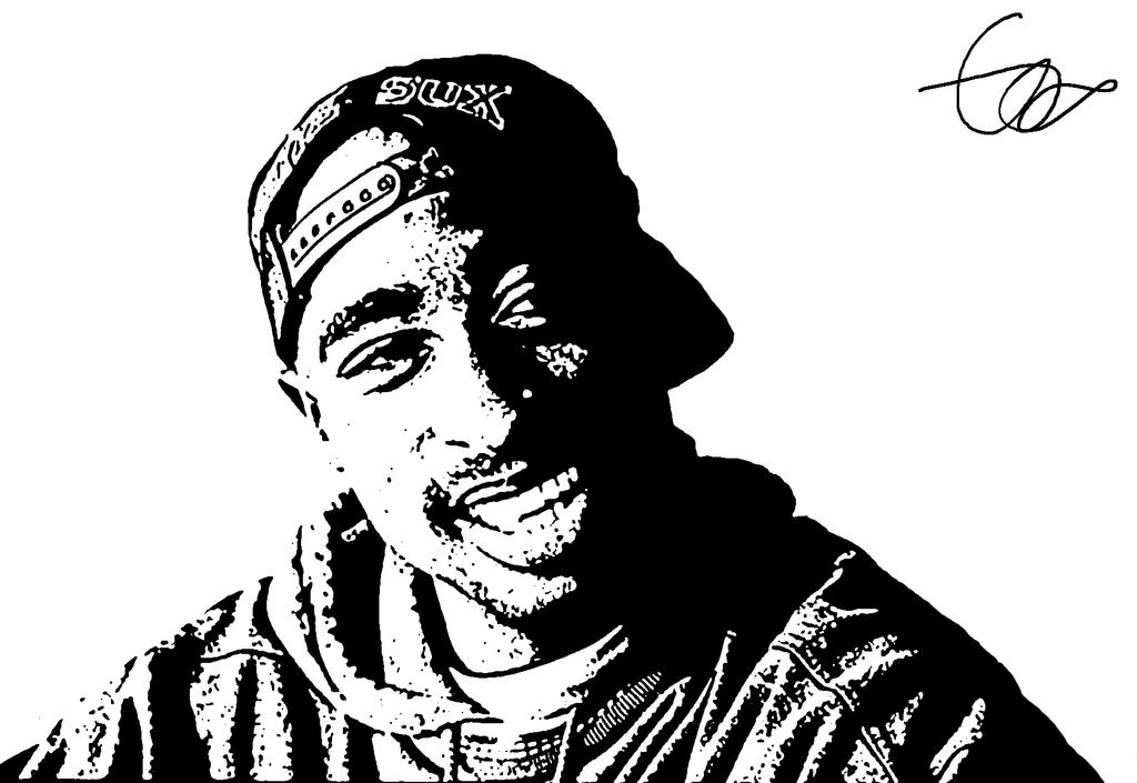 Tupac Pattern Black and white Tupac by CharlieAli on DeviantArt