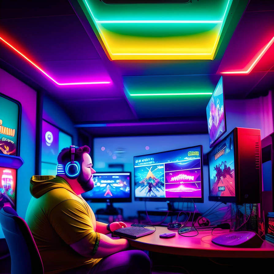 Gamer Reflection Chubby gamer (self reflection) by StrangeCompany on DeviantArt