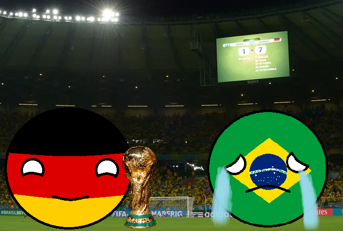 Germany vs Brazil 7-1 Countryballs