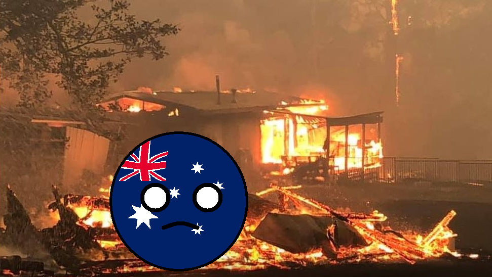 Australia bushfires countryballs