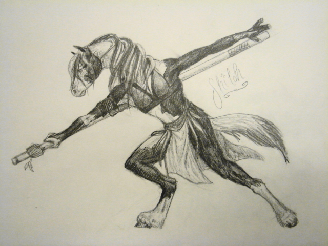 Anthro horse sketch