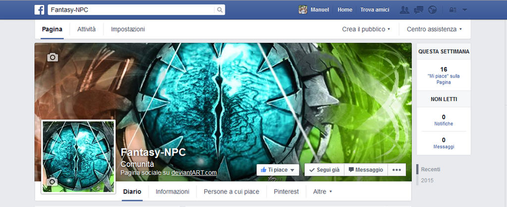 Fantasy-NPC community page on Facebook