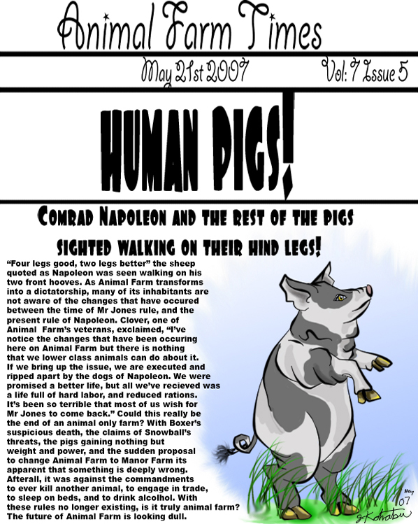 Animal Farm Newspaper Article by caitcid on DeviantArt Animal Farm Newspaper Article by caitcid on DeviantArt
