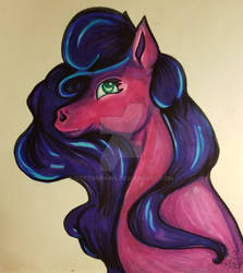 pink pony sketch 