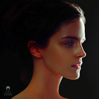 Emma Watson digital smudge painting 