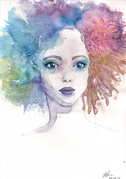 Watercolour girl