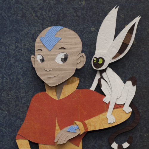 Aang and Momo