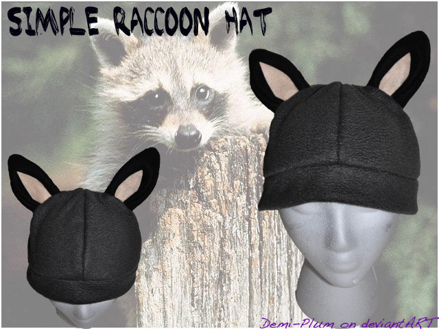 Simple Raccoon Fleece Hat