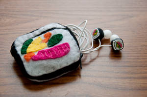 Sushi Earbuds Pouch