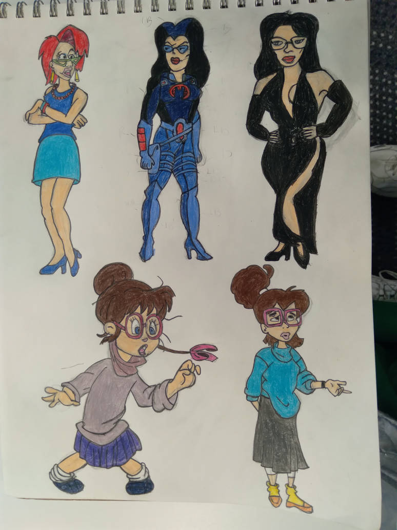 Glasses Girls 6 80's Edition Sketch Page by rootfish on DeviantArt