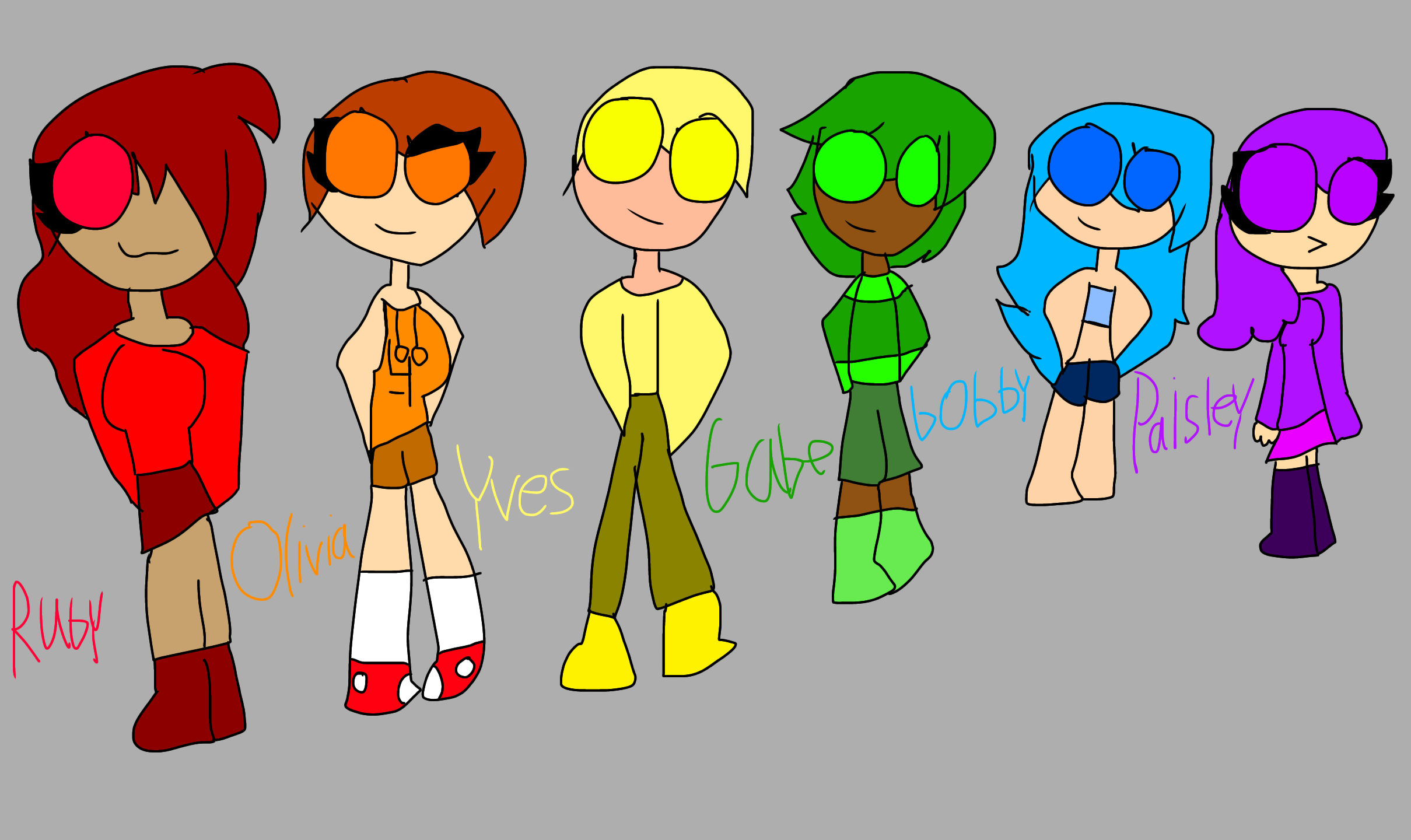Colourblocks as humans by sussyforain on DeviantArt