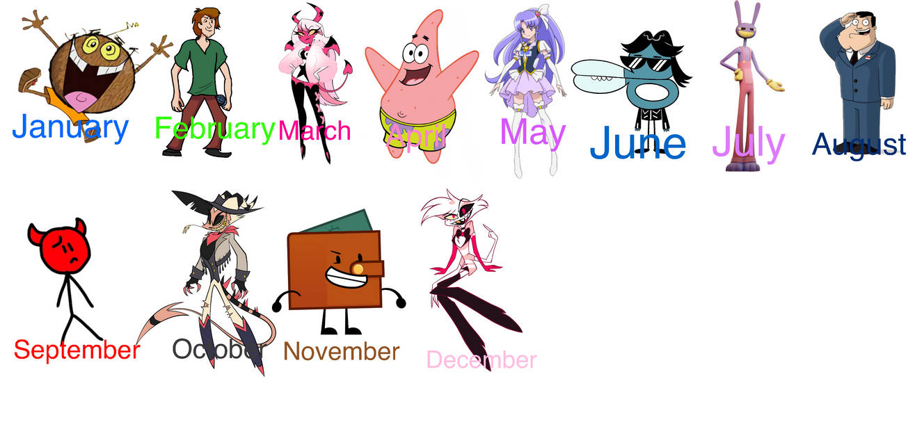 Your month is your character by sussyforain on DeviantArt