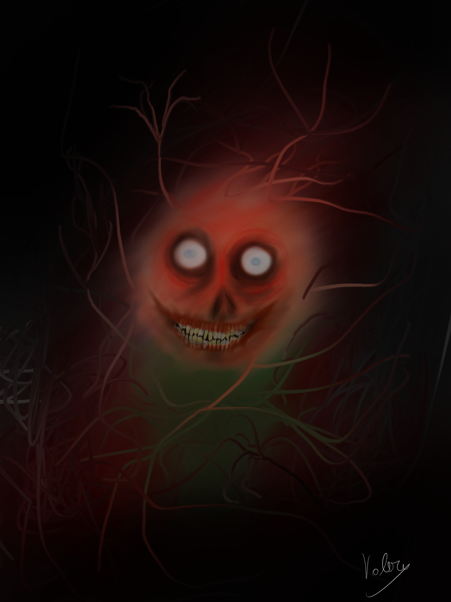 Creepy face by ladyblackroseart on DeviantArt