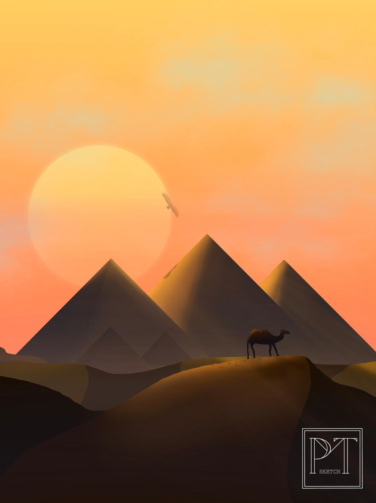 Egypt Pyramids Wallpaper Free By Pmtsketch On Deviantart