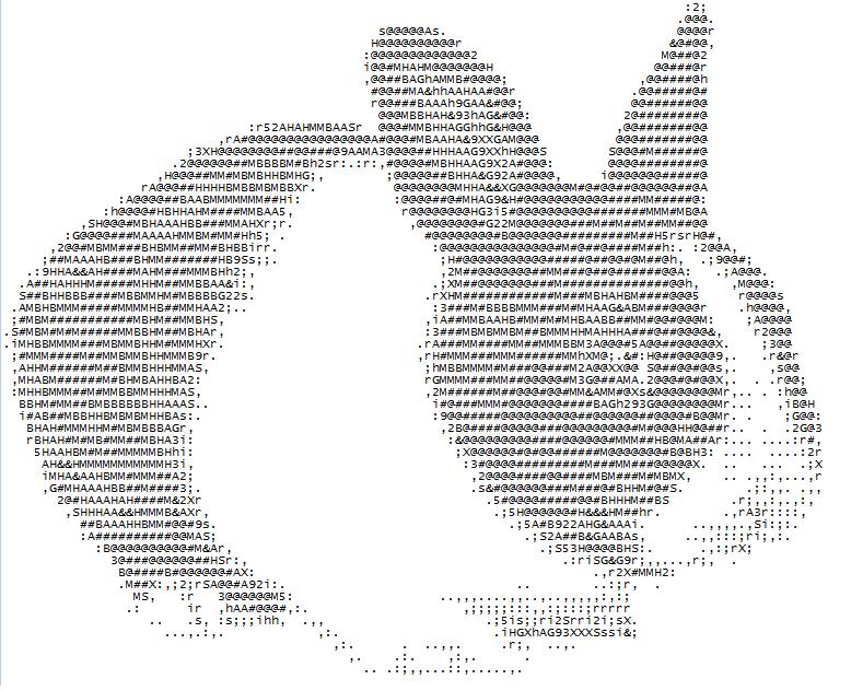 Ascii bunny rabbit by Pulvinar on DeviantArt