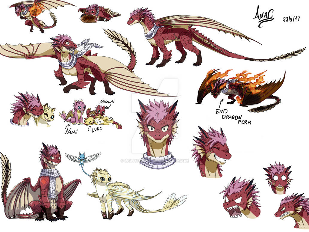 Natsu human and dragon form by LightFury96 on DeviantArt