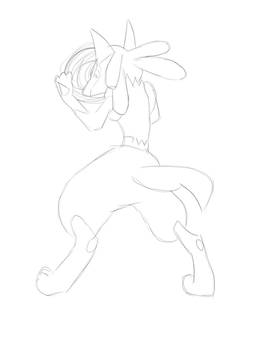 Lucario using Aura Sphere