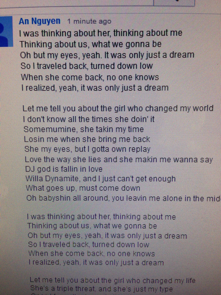 Just A Dream Lyrics (1/3) by StrikerandSonictwins on DeviantArt