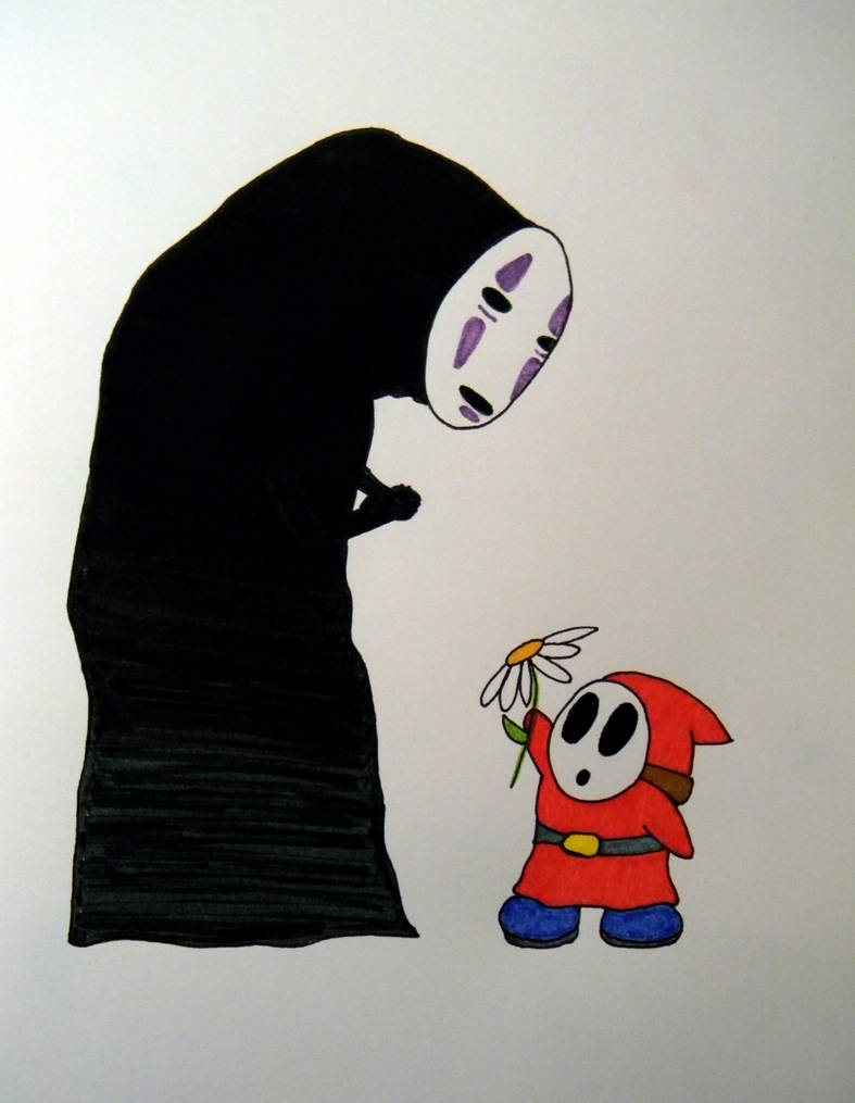 No Face and Shy Guy by jeni-wren on DeviantArt.