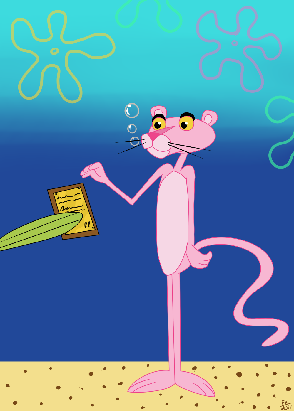 Pink Panther Working Out 1 (The Pink Panther, Fanart) by Lobogriff -- Fur  Affinity [dot] net