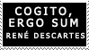 Cogito, Ergo Sum Stamp by geeksam311