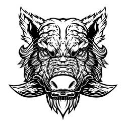 Wild boar - redraw series