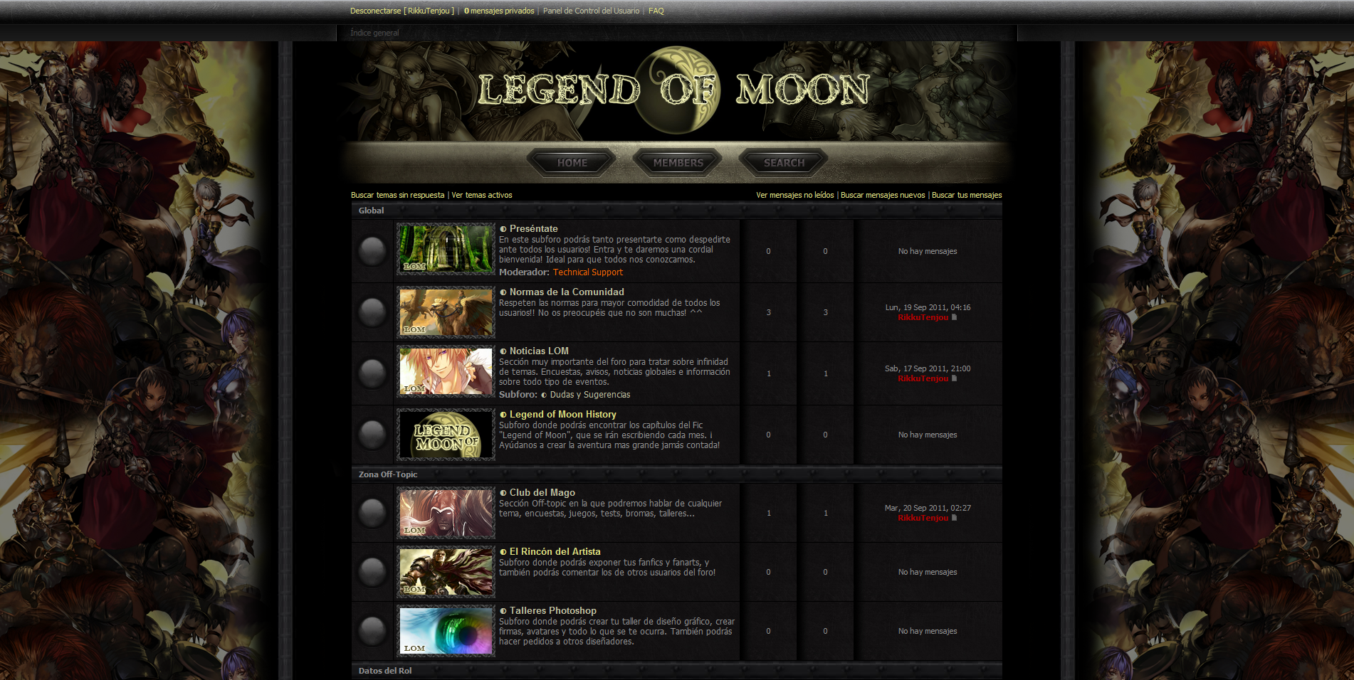 Skin Legend of Moon website 01