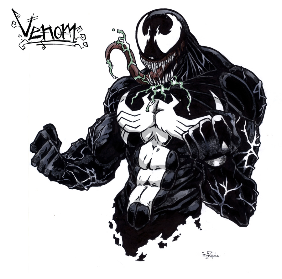Venom Inverted Color venom - colored by irving-zero on DeviantArt
