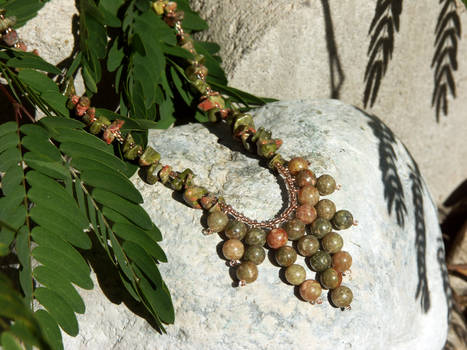 Unakite (Jasper) Beaded Necklace