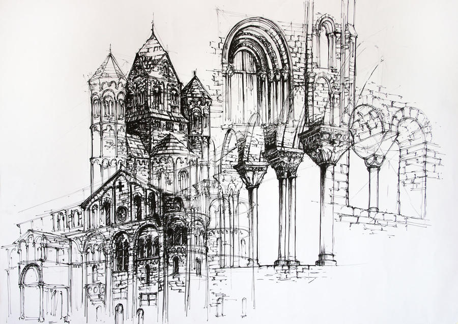 Romanesque Architecture by Alphirin on DeviantArt