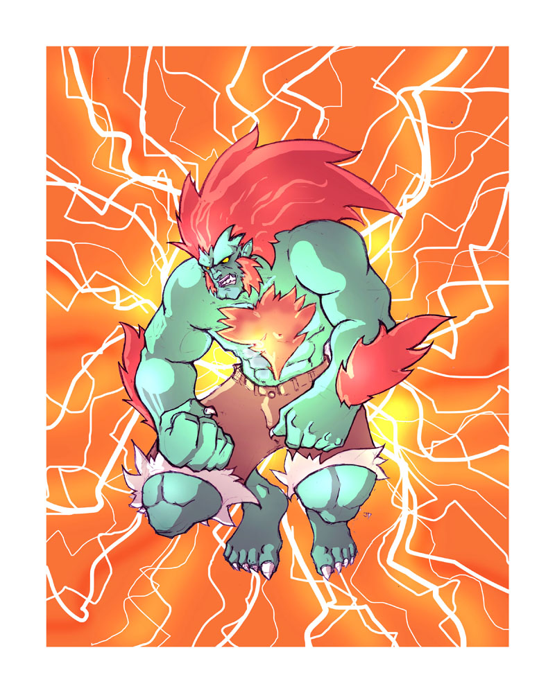 blanka (street fighter) drawn by hungry_clicker