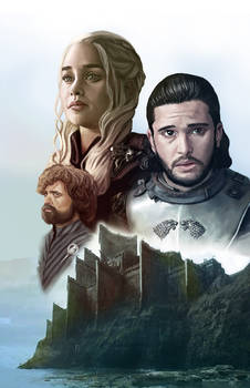 Game of Thrones - The Lion, Wolf and Dragon