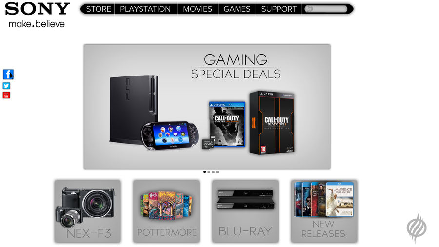 Sony Website Design by FlowyDzn on DeviantArt