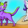 Rarity and Spike Cat