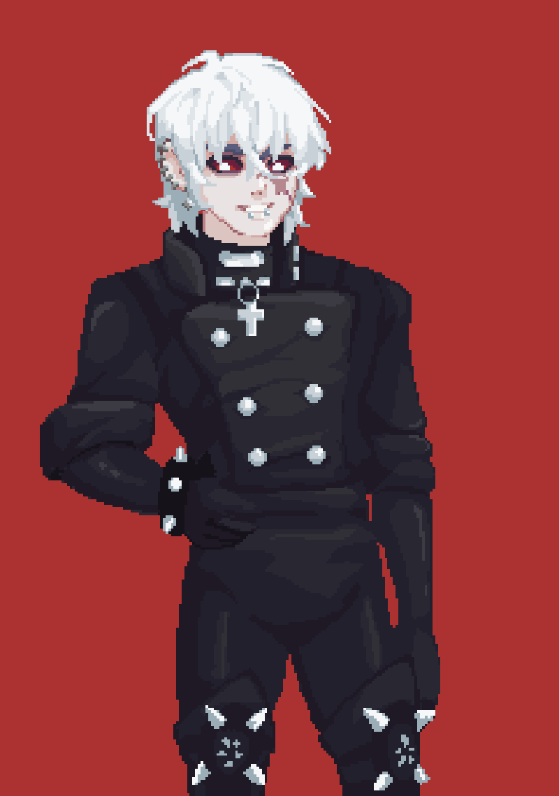 commission half body animated pixel art #2