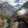 Steam Train through the Mountains of Colorado