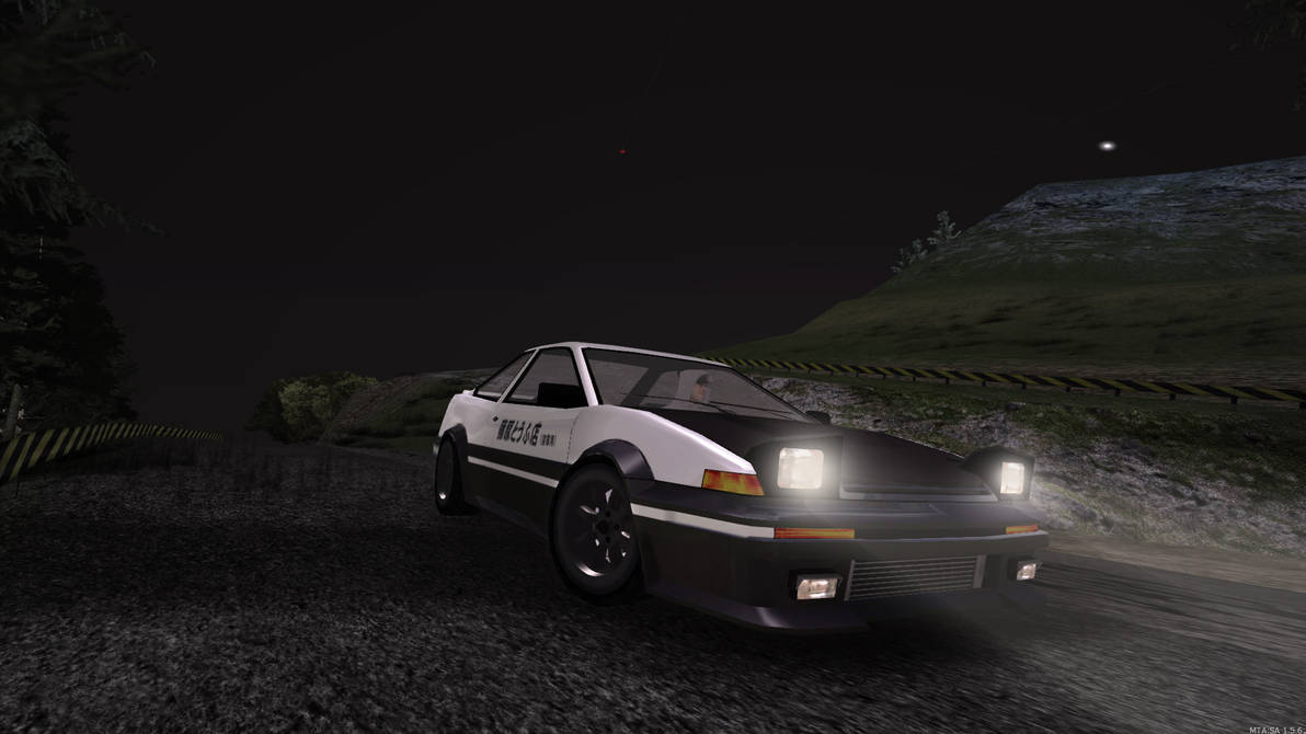 Ae86 from anime initial d with smz s-3d tuning