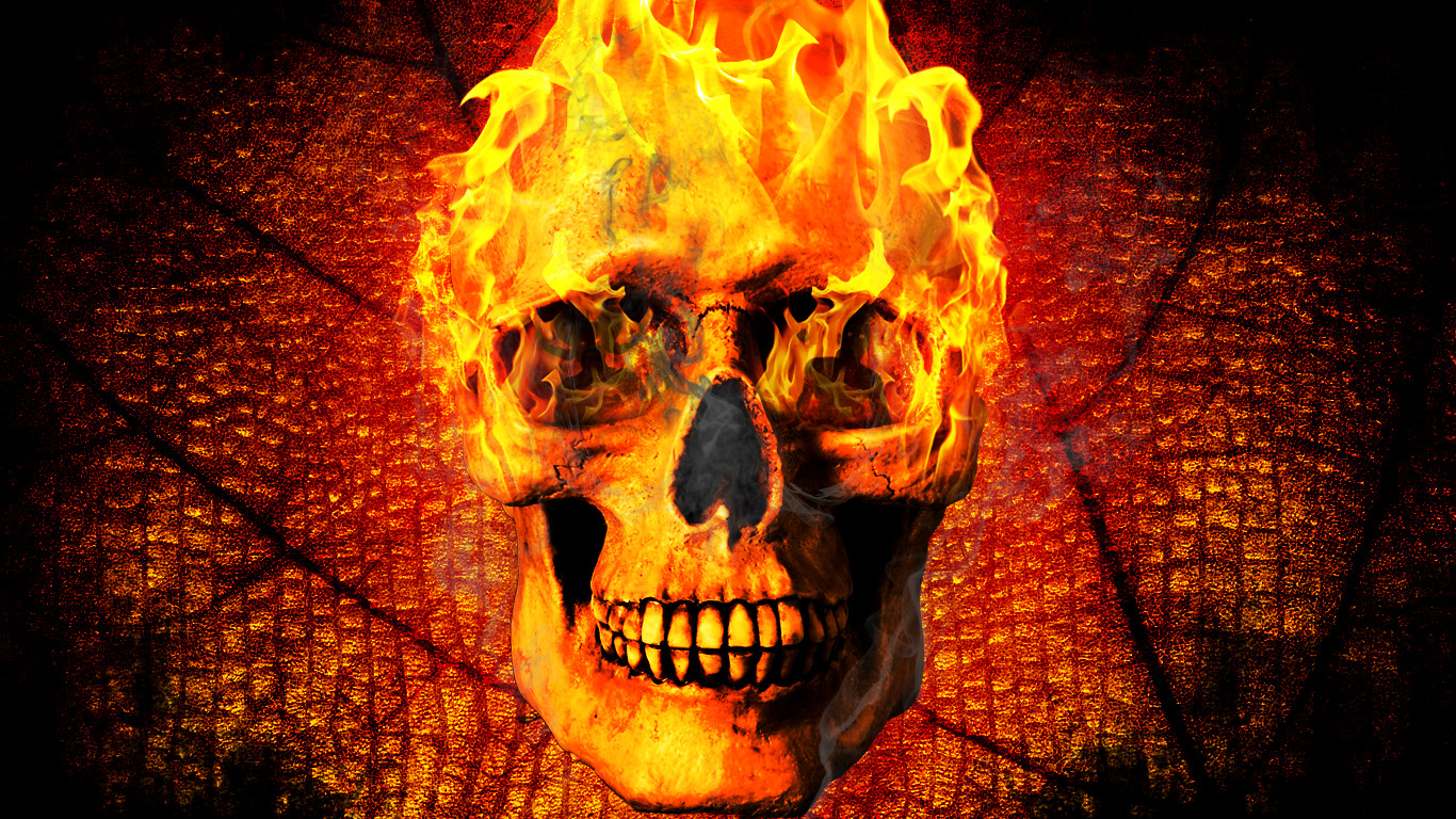 Fire Skull | Wallpaper by daminor26 on DeviantArt Fire Skull | Wallpaper by daminor26 on DeviantArt