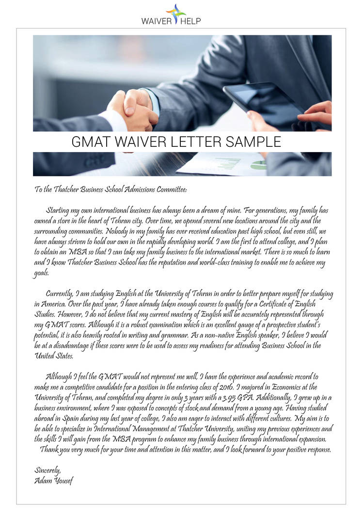GMAT Waiver Letter Sample By WaiwerHelp On DeviantArt gmat-waiver-letter-sample-by-waiwerhelp-on-deviantart
