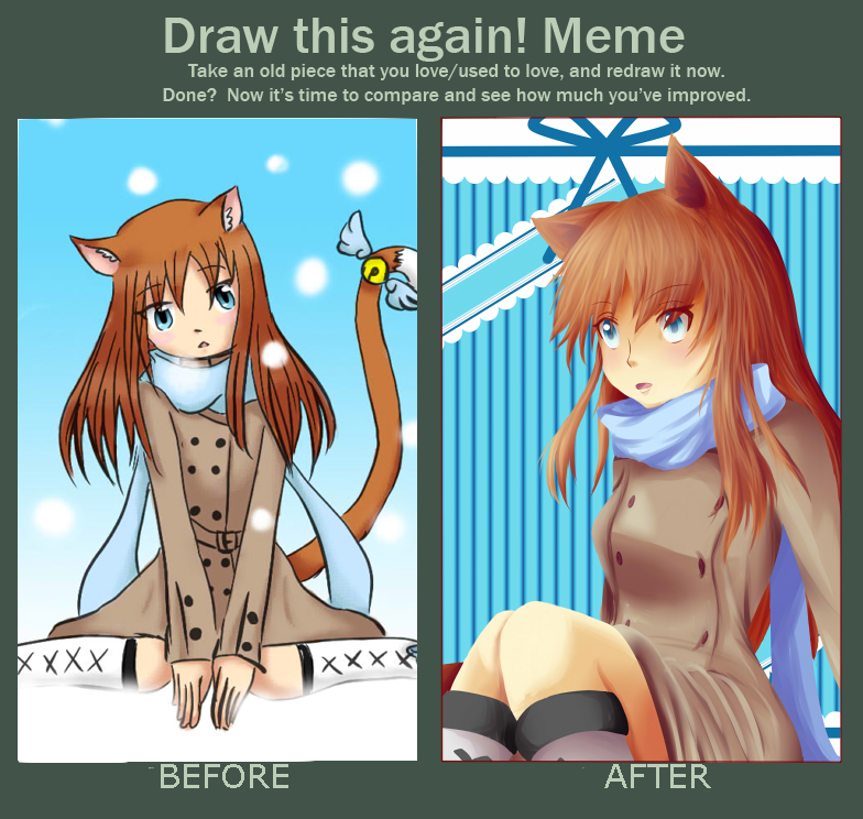 Before and After: Cat Girl