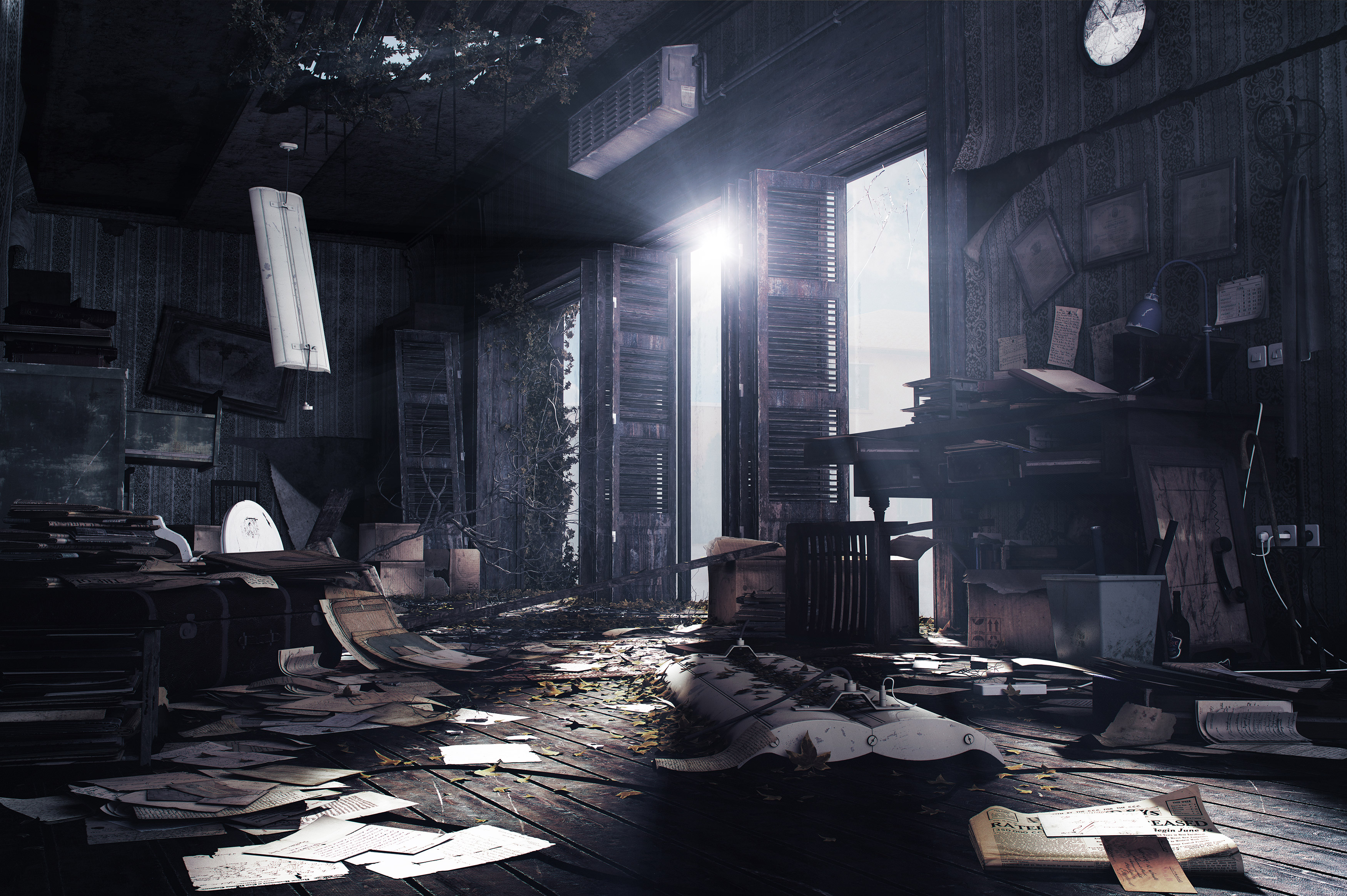 Abandoned Office -- Re-Composited Version