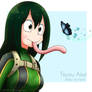 Tsuyu Asui-(Boku no hero)-and butterfly