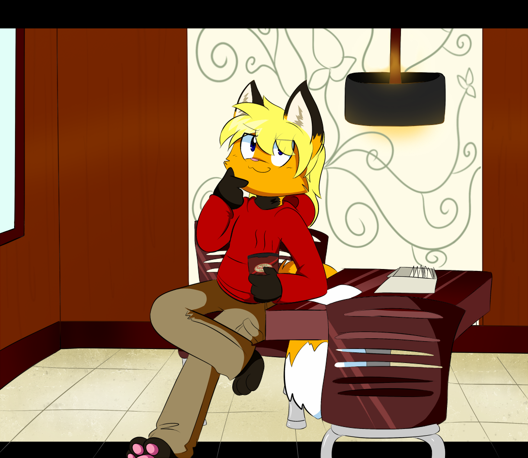 Commission: Suave Coffee Fox