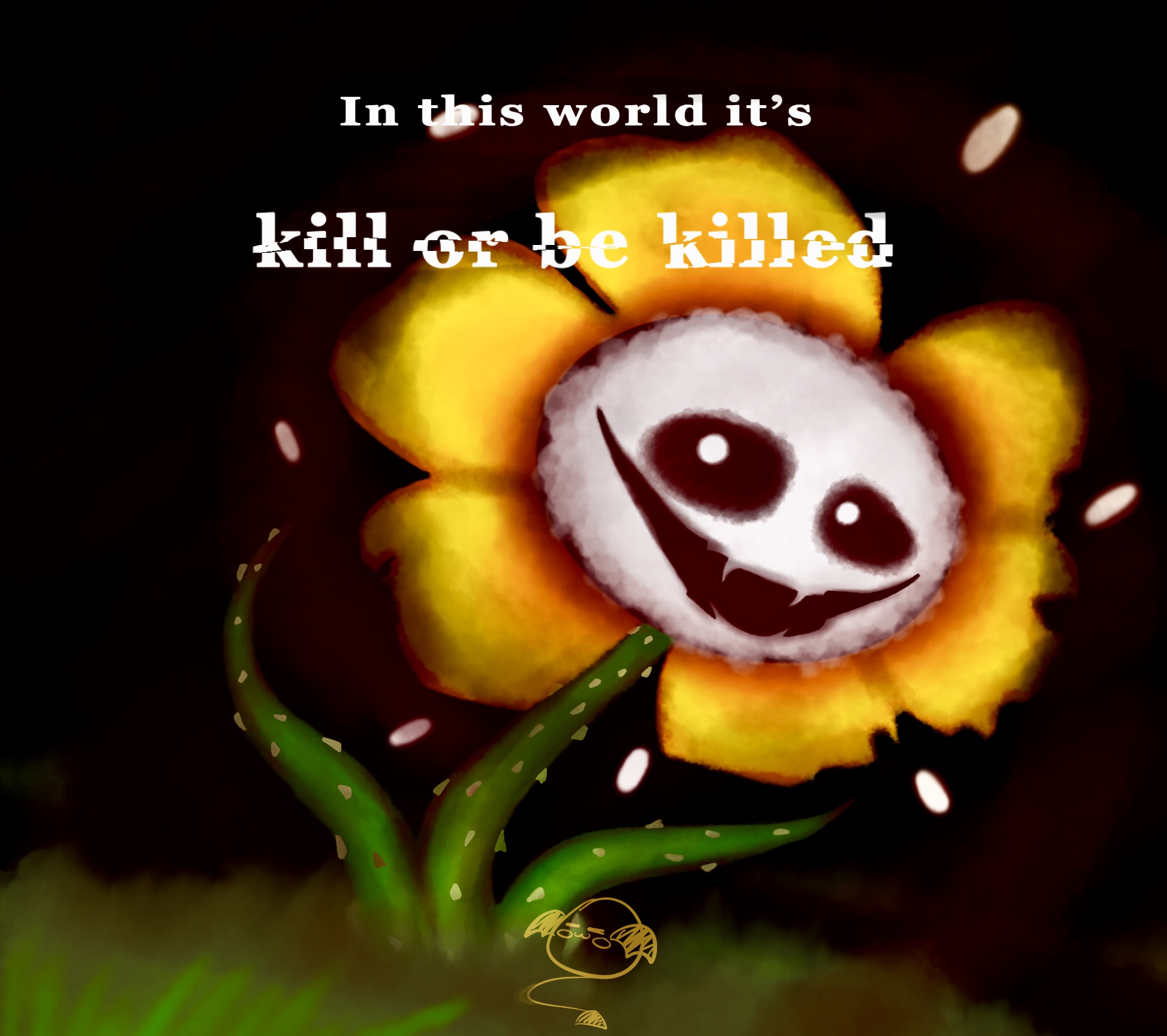 Here have some flowey fan art : r/Undertale